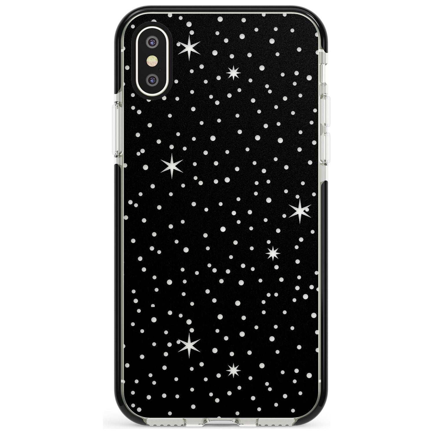 Celestial  Cut-Out Stars Phone Case iPhone X / iPhone XS / Black Impact Case,iPhone XR / Black Impact Case,iPhone XS MAX / Black Impact Case Blanc Space