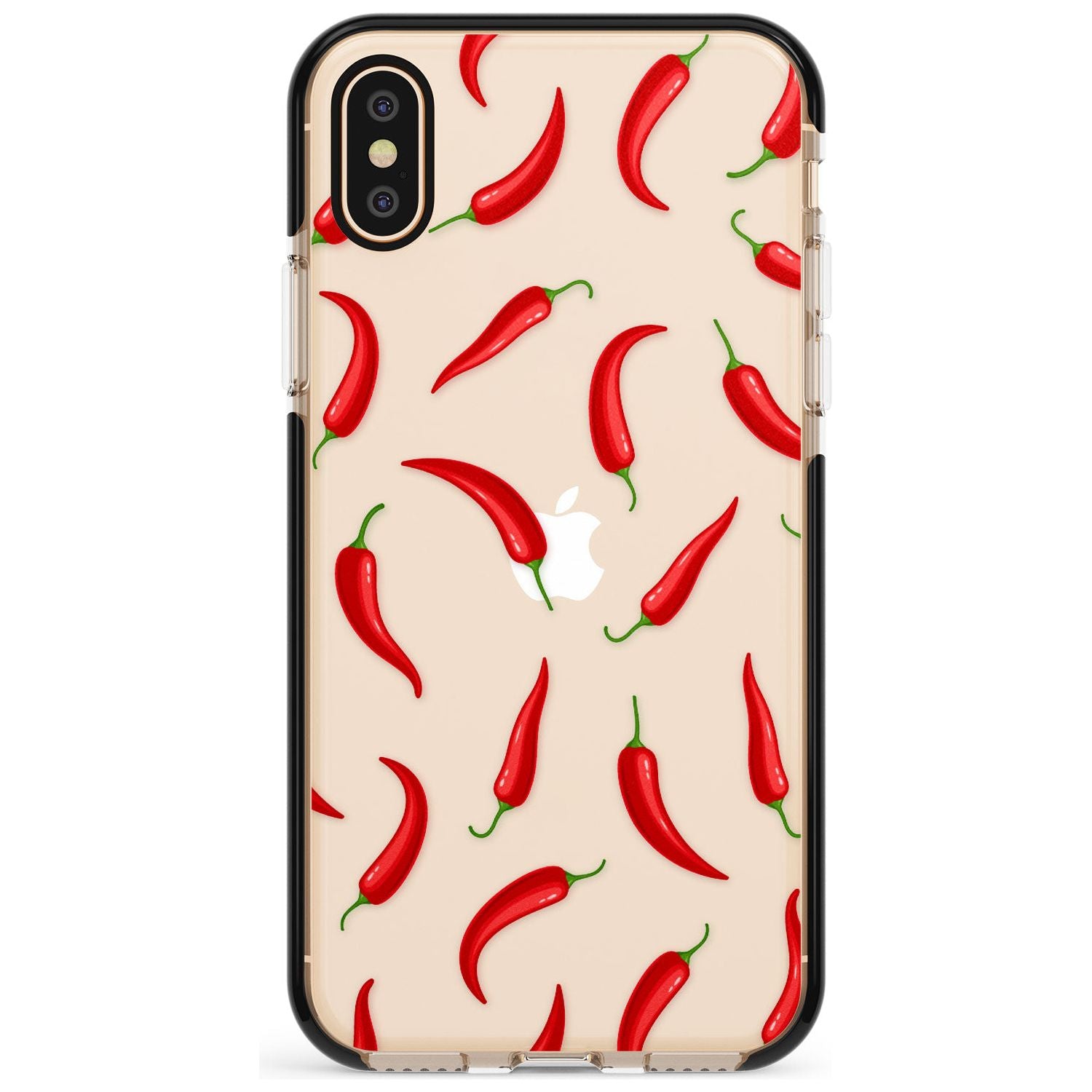 Chilly Pattern Black Impact Phone Case for iPhone X XS Max XR