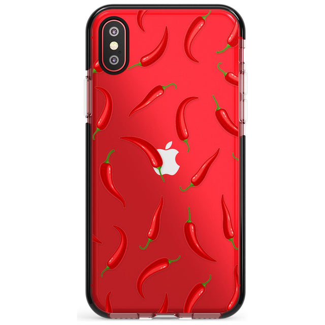 Chilly Pattern Black Impact Phone Case for iPhone X XS Max XR