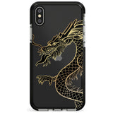 Large Red Dragon Black Impact Phone Case for iPhone X XS Max XR