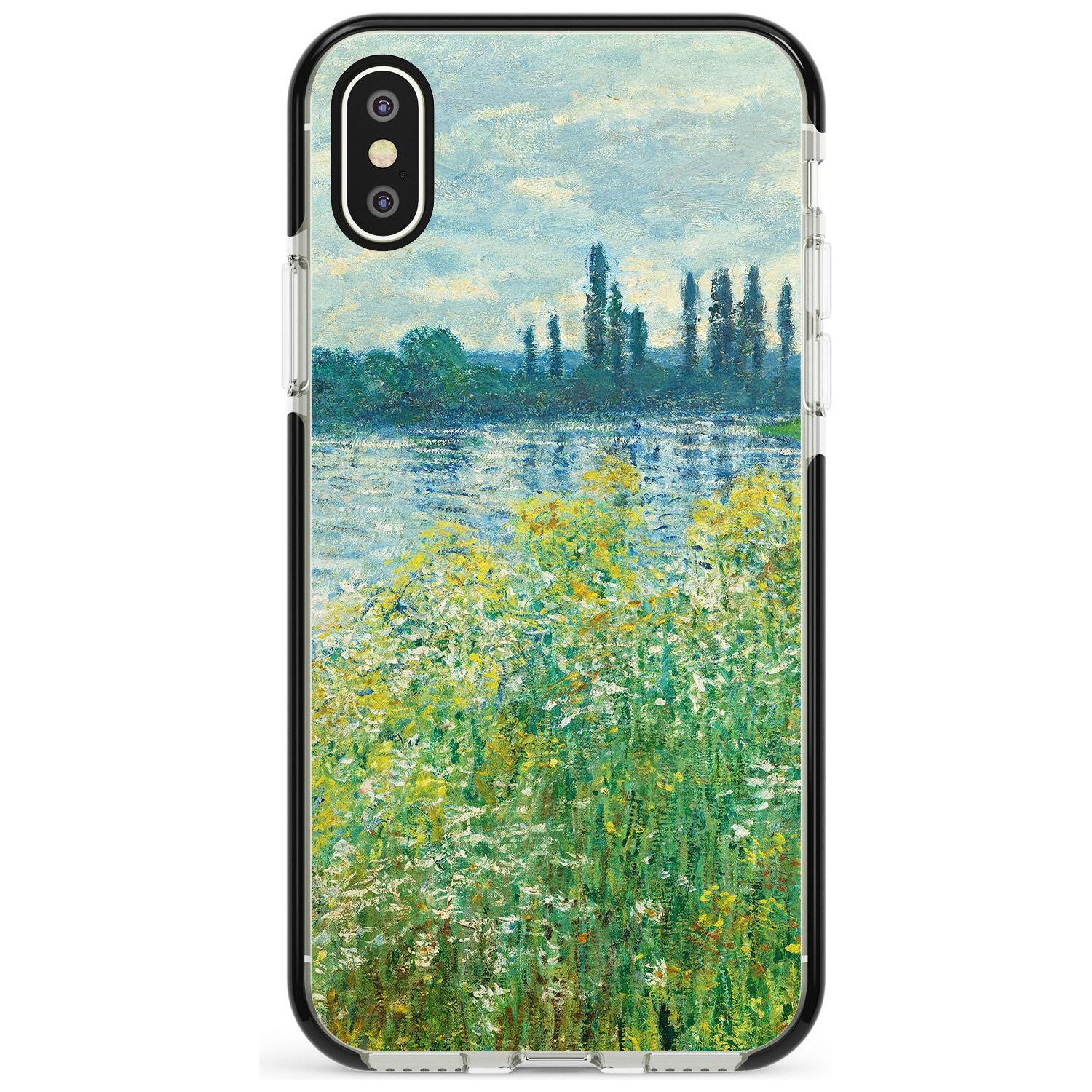 Banks of the Seine by Claude Monet Pink Fade Impact Phone Case for iPhone X XS Max XR
