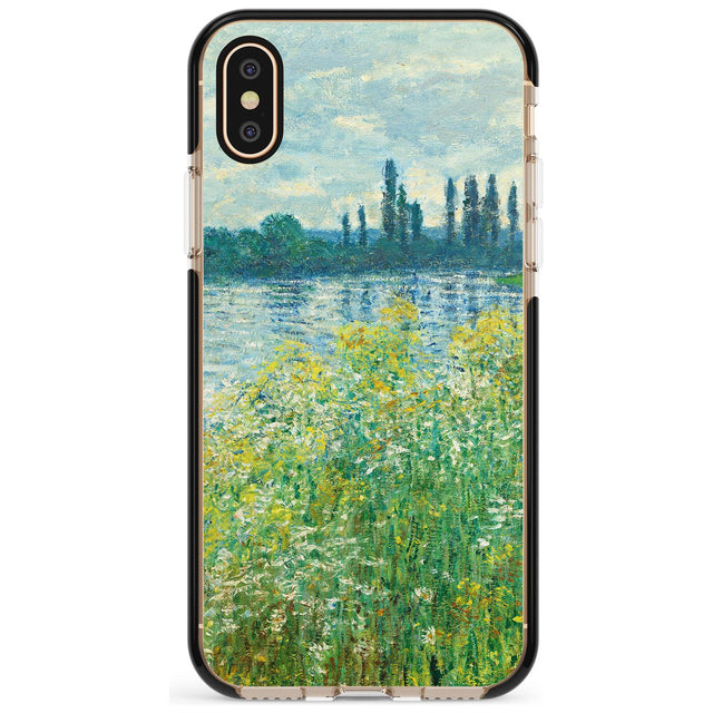 Banks of the Seine by Claude Monet Pink Fade Impact Phone Case for iPhone X XS Max XR
