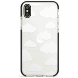 Transparent Cloud Pattern Pink Fade Impact Phone Case for iPhone X XS Max XR