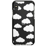 Transparent Cloud Pattern Pink Fade Impact Phone Case for iPhone X XS Max XR