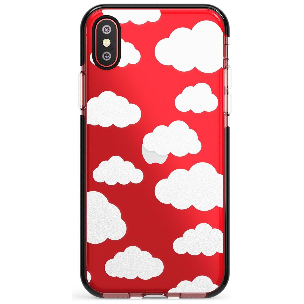 Transparent Cloud Pattern Pink Fade Impact Phone Case for iPhone X XS Max XR