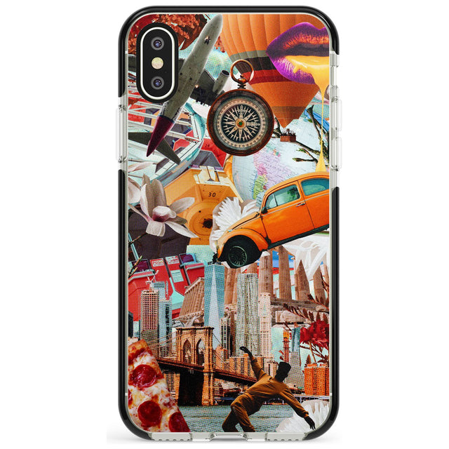 Vintage Collage: New York Mix Black Impact Phone Case for iPhone X XS Max XR