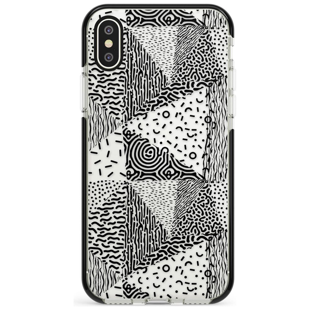 Pattern Mashup (Black) Pink Fade Impact Phone Case for iPhone X XS Max XR