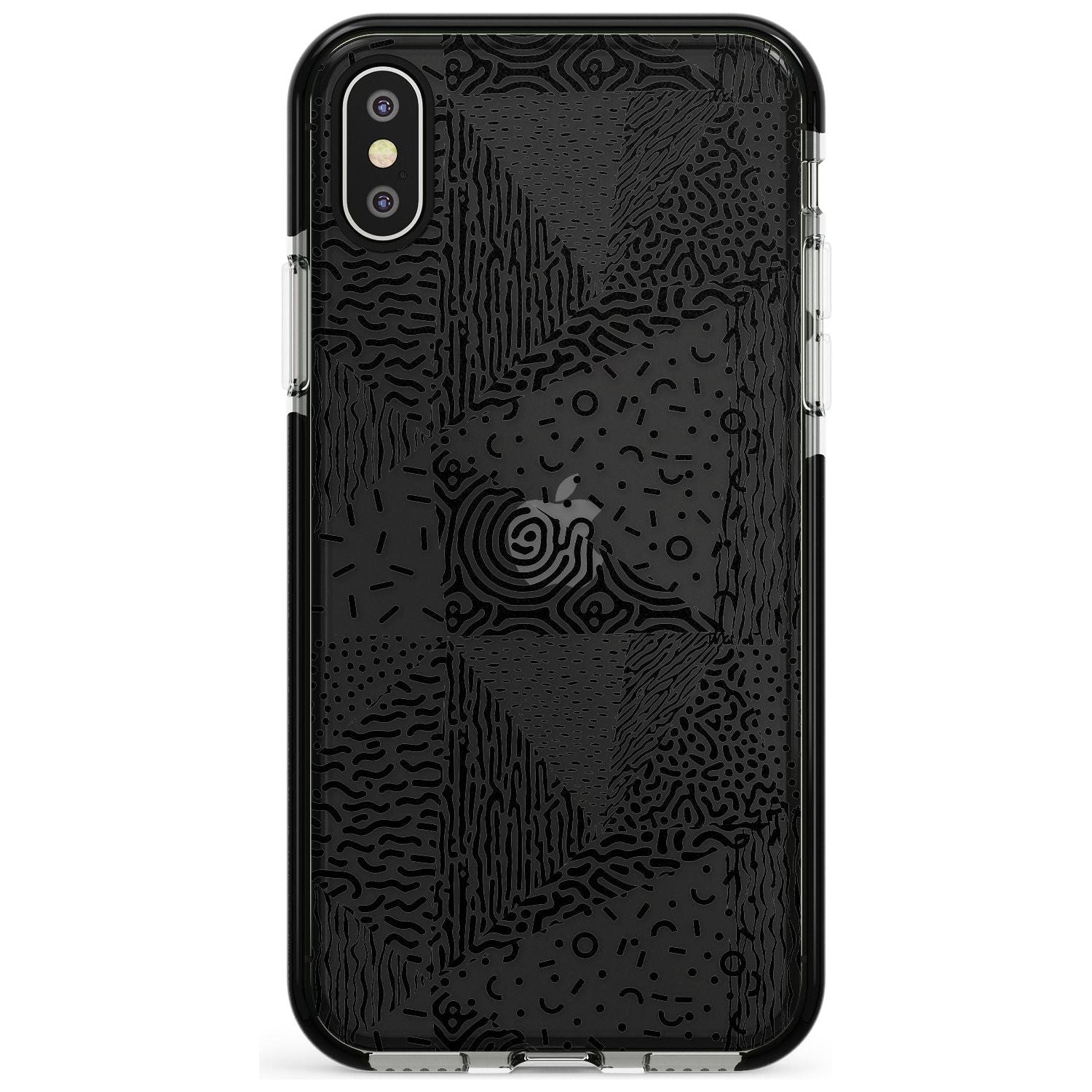 Pattern Mashup (Black) Pink Fade Impact Phone Case for iPhone X XS Max XR
