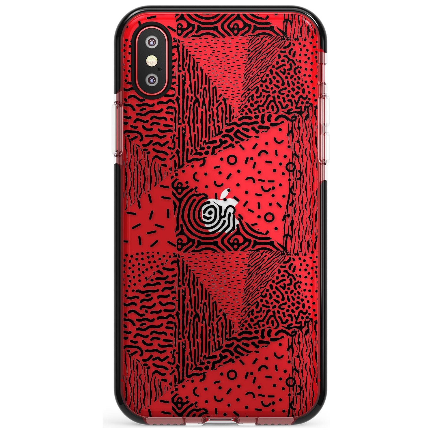 Pattern Mashup (Black) Pink Fade Impact Phone Case for iPhone X XS Max XR