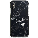 Black Marble iPhone Case  Black Impact Custom Phone Case - Case Warehouse