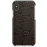 Dark Animal Print Pattern Zebra Black Impact Phone Case for iPhone X XS Max XR