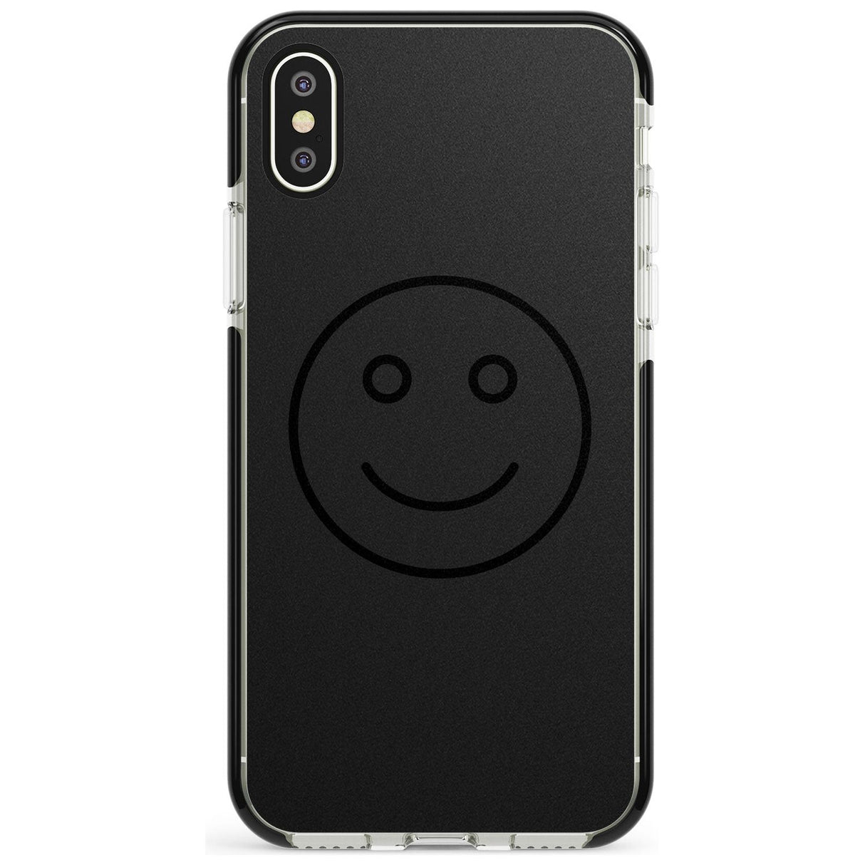 Dark Smiley Face Black Impact Phone Case for iPhone X XS Max XR