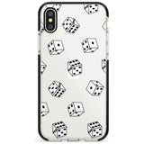 Clear Dice Pattern Black Impact Phone Case for iPhone X XS Max XR