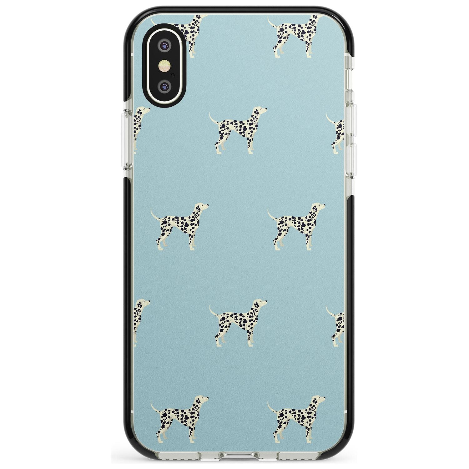 Dalmation Dog Pattern Black Impact Phone Case for iPhone X XS Max XR