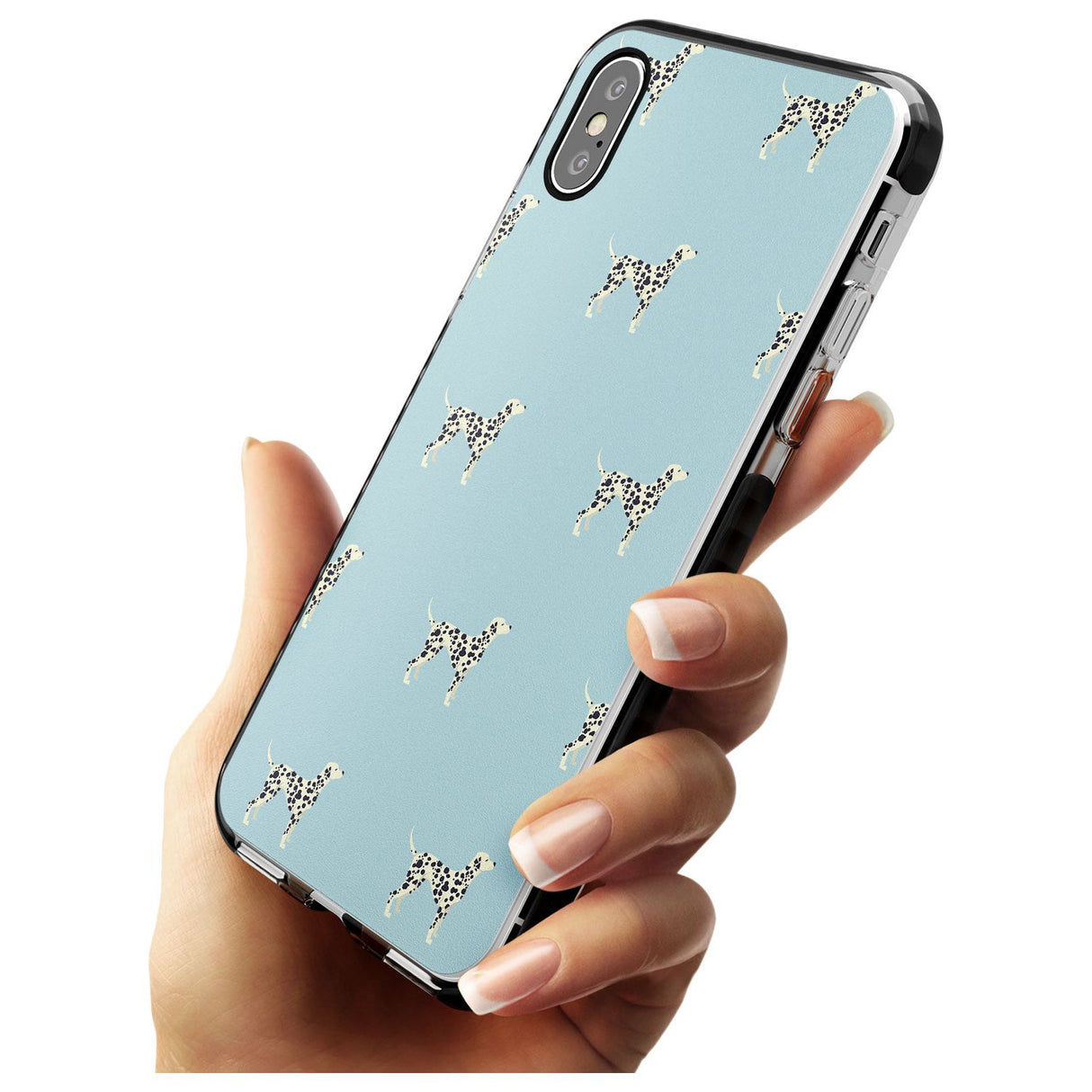 Dalmation Dog Pattern Black Impact Phone Case for iPhone X XS Max XR