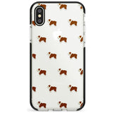 English Bulldog Dog Pattern Clear Black Impact Phone Case for iPhone X XS Max XR