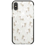 Bichon Frise Watercolour Dog Pattern Black Impact Phone Case for iPhone X XS Max XR