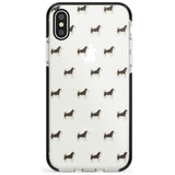 Alaskan Malamute Dog Pattern Clear Black Impact Phone Case for iPhone X XS Max XR