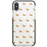 Pembroke Welsh Corgi Dog Pattern Clear Black Impact Phone Case for iPhone X XS Max XR