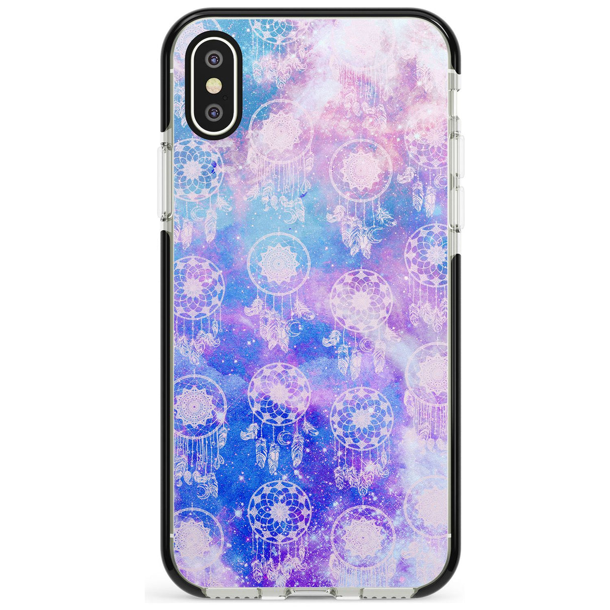 Dreamcatcher Pattern Galaxy Print Tie Dye Black Impact Phone Case for iPhone X XS Max XR