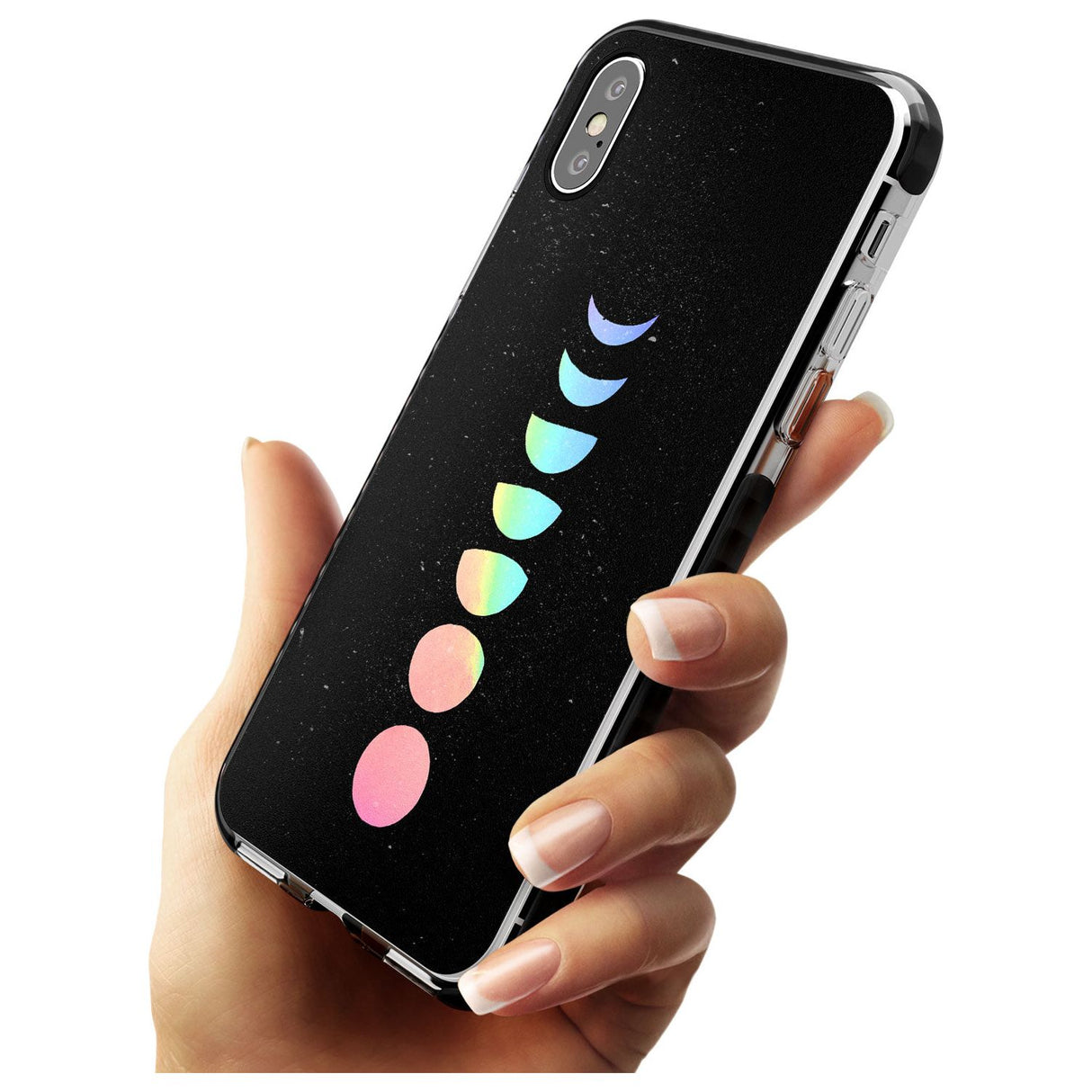 Pastel Moon Phases Pink Fade Impact Phone Case for iPhone X XS Max XR