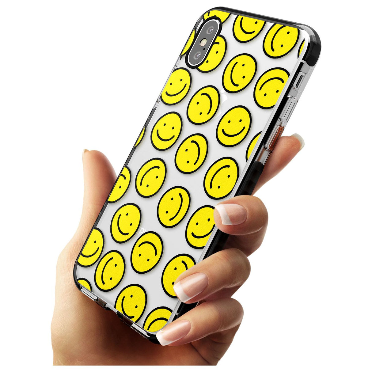 Happy Face Clear Pattern iPhone Case   Phone Case - Case Warehouse