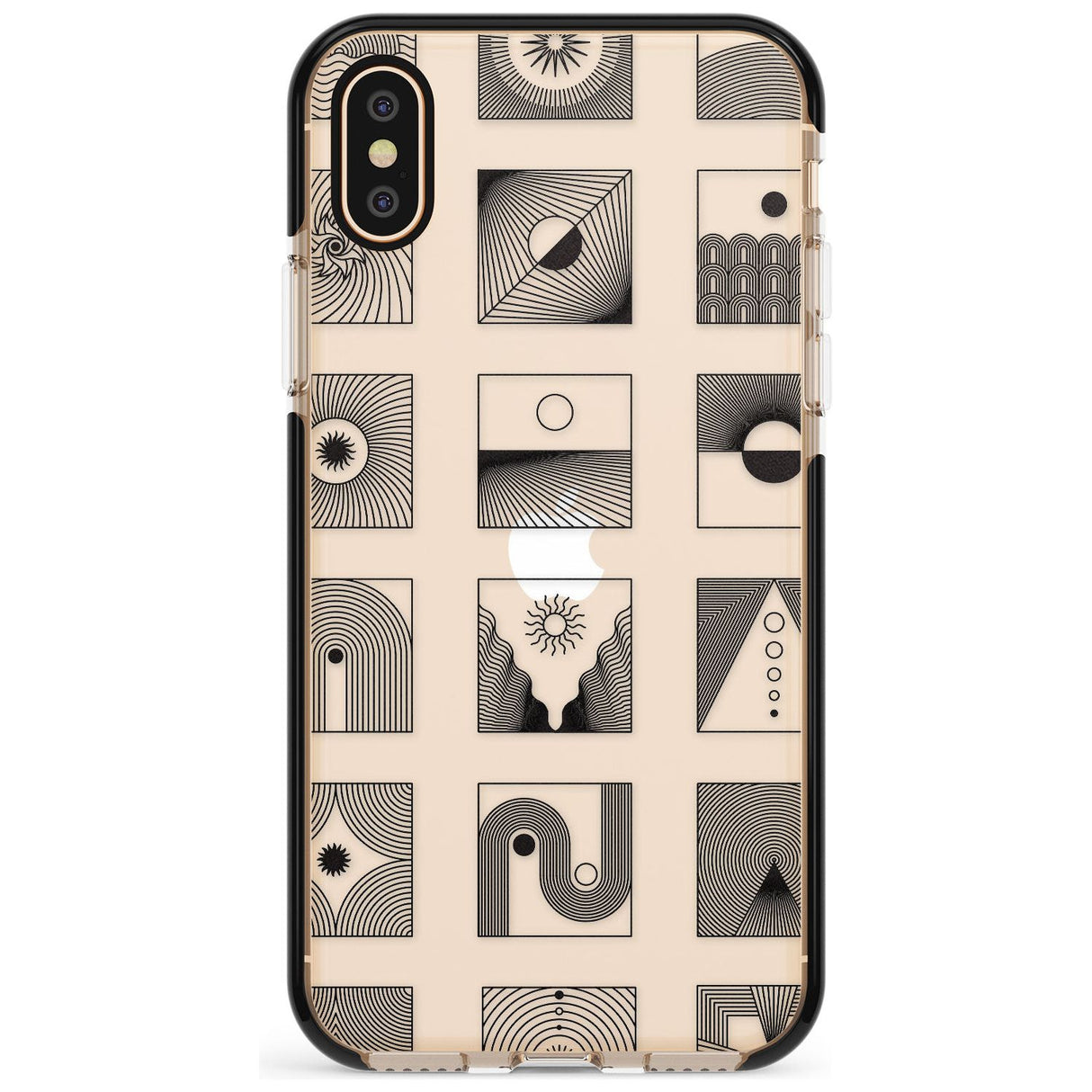 Abstract Lines: Mixed Pattern #2 Pink Fade Impact Phone Case for iPhone X XS Max XR