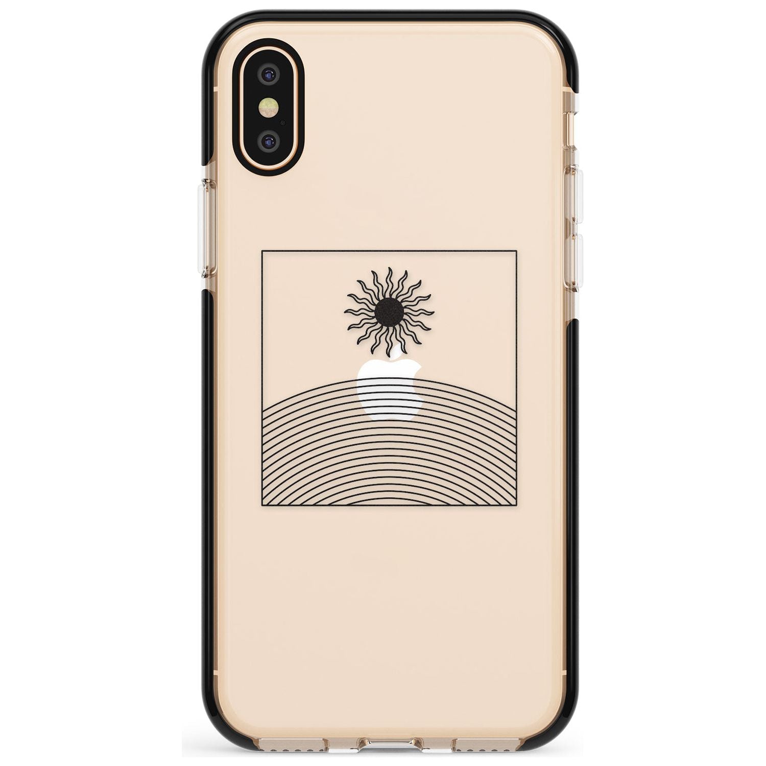 Framed Linework: Rising Sun Pink Fade Impact Phone Case for iPhone X XS Max XR