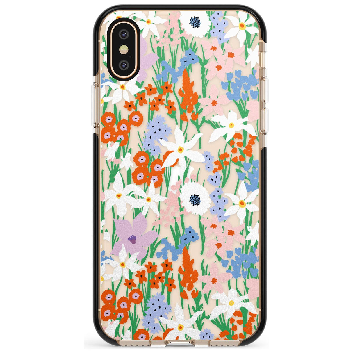 Springtime Meadow: Transparent Pink Fade Impact Phone Case for iPhone X XS Max XR