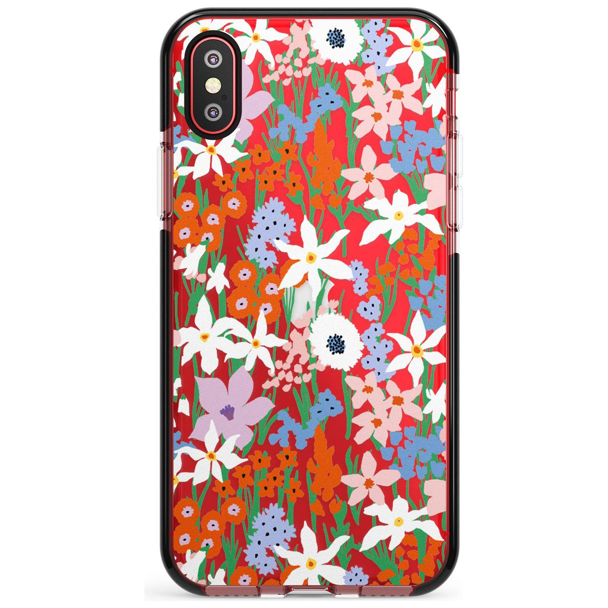 Springtime Meadow: Transparent Pink Fade Impact Phone Case for iPhone X XS Max XR