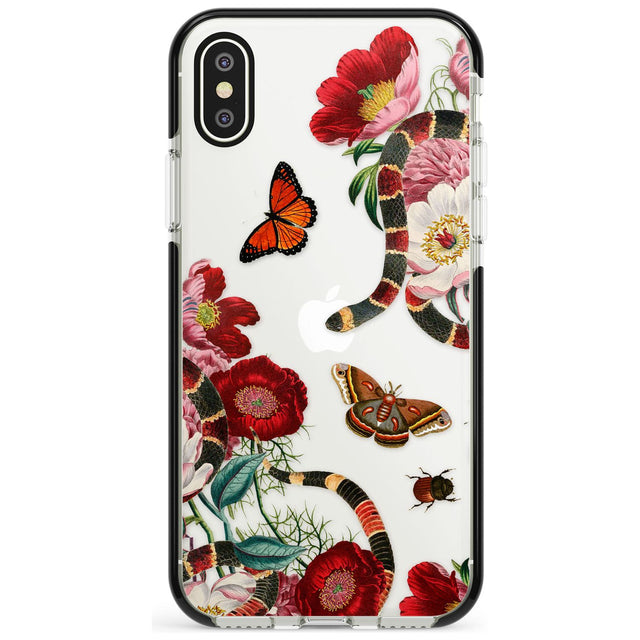 Botanical Snake  Pink Fade Impact Phone Case for iPhone X XS Max XR