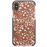 Wildflower Cluster on Terracotta Black Impact Phone Case for iPhone X XS Max XR