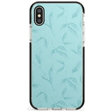 Blue Leaves Vintage Botanical Black Impact Phone Case for iPhone X XS Max XR