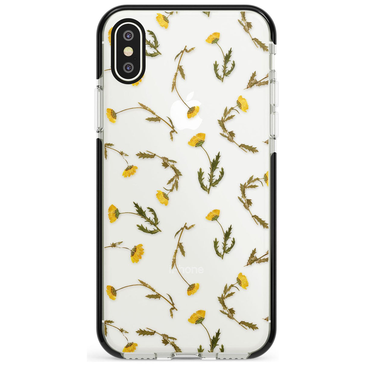 Long Stemmed Wildflowers - Dried Flower-Inspired Black Impact Phone Case for iPhone X XS Max XR