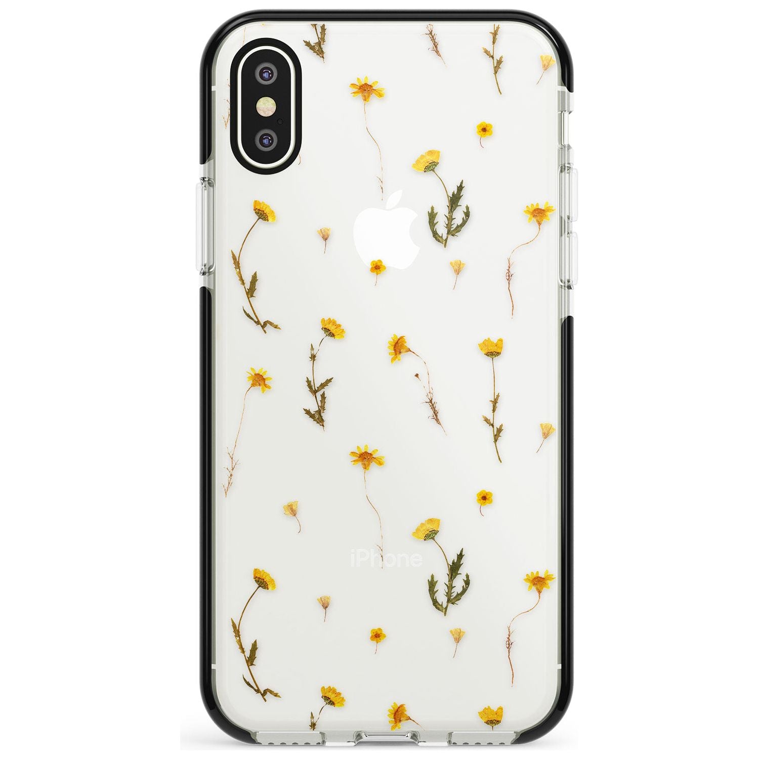 Mixed Yellow Flowers - Dried Flower-Inspired Black Impact Phone Case for iPhone X XS Max XR