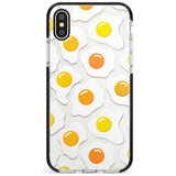 Fried Egg Pattern Black Impact Phone Case for iPhone X XS Max XR