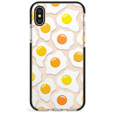 Fried Egg Pattern Black Impact Phone Case for iPhone X XS Max XR