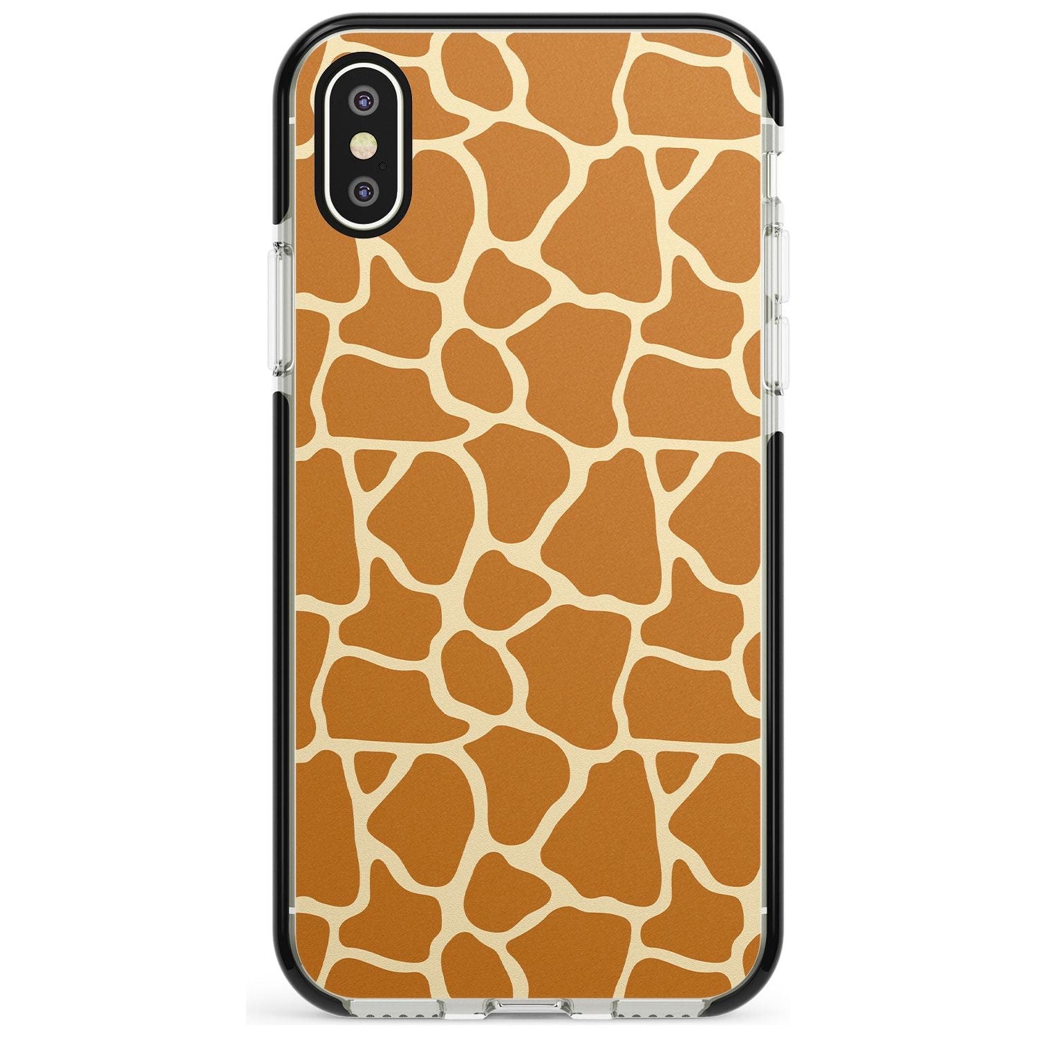 Giraffe Pattern Black Impact Phone Case for iPhone X XS Max XR