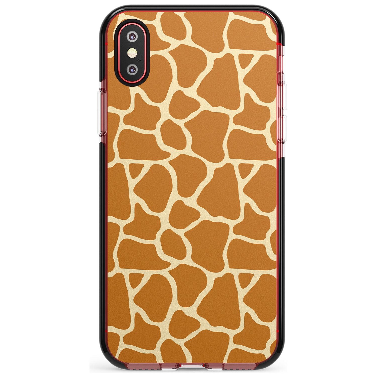 Giraffe Pattern Black Impact Phone Case for iPhone X XS Max XR