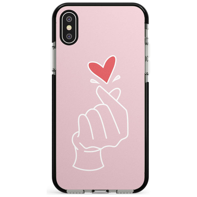 Finger Heart in Pink Pink Fade Impact Phone Case for iPhone X XS Max XR