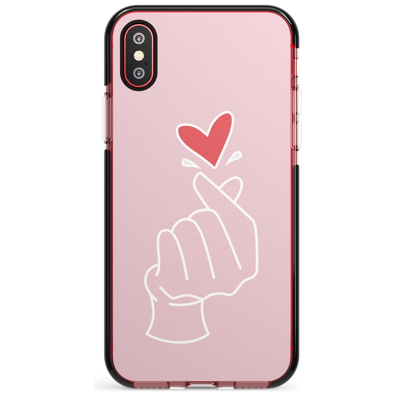 Finger Heart in Pink Pink Fade Impact Phone Case for iPhone X XS Max XR