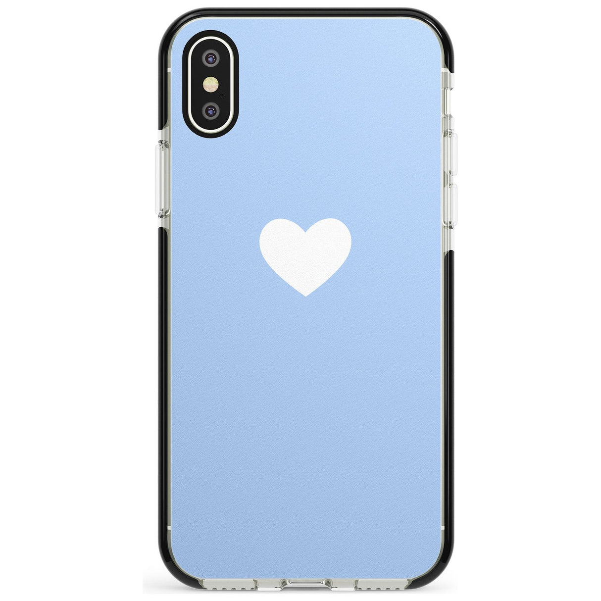 Single Heart Design: White & Baby Blue