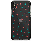 Heartstopper Stars Pattern Black Impact Phone Case for iPhone X XS Max XR