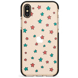 Heartstopper Stars Pattern Black Impact Phone Case for iPhone X XS Max XR