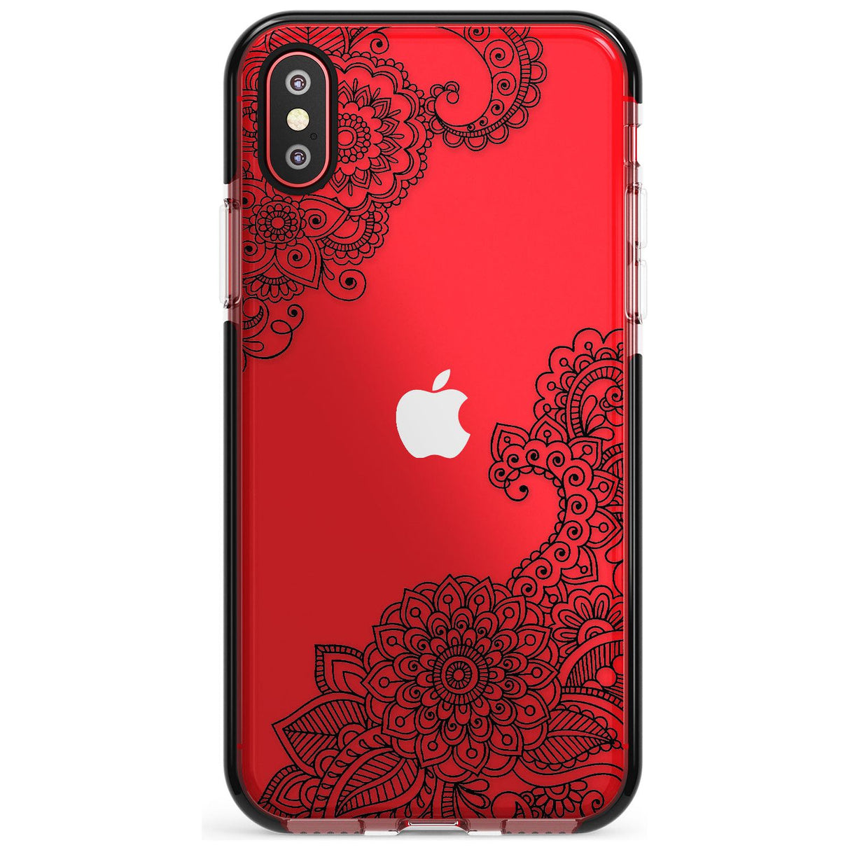 Black Henna Botanicals Black Impact Phone Case for iPhone X XS Max XR