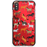 Horse Pattern Black Impact Phone Case for iPhone X XS Max XR