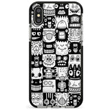 Checkerboard Heads Black Impact Phone Case for iPhone X XS Max XR