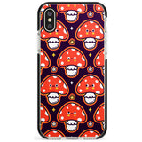 Mushroom Kawaii Pattern Black Impact Phone Case for iPhone X XS Max XR