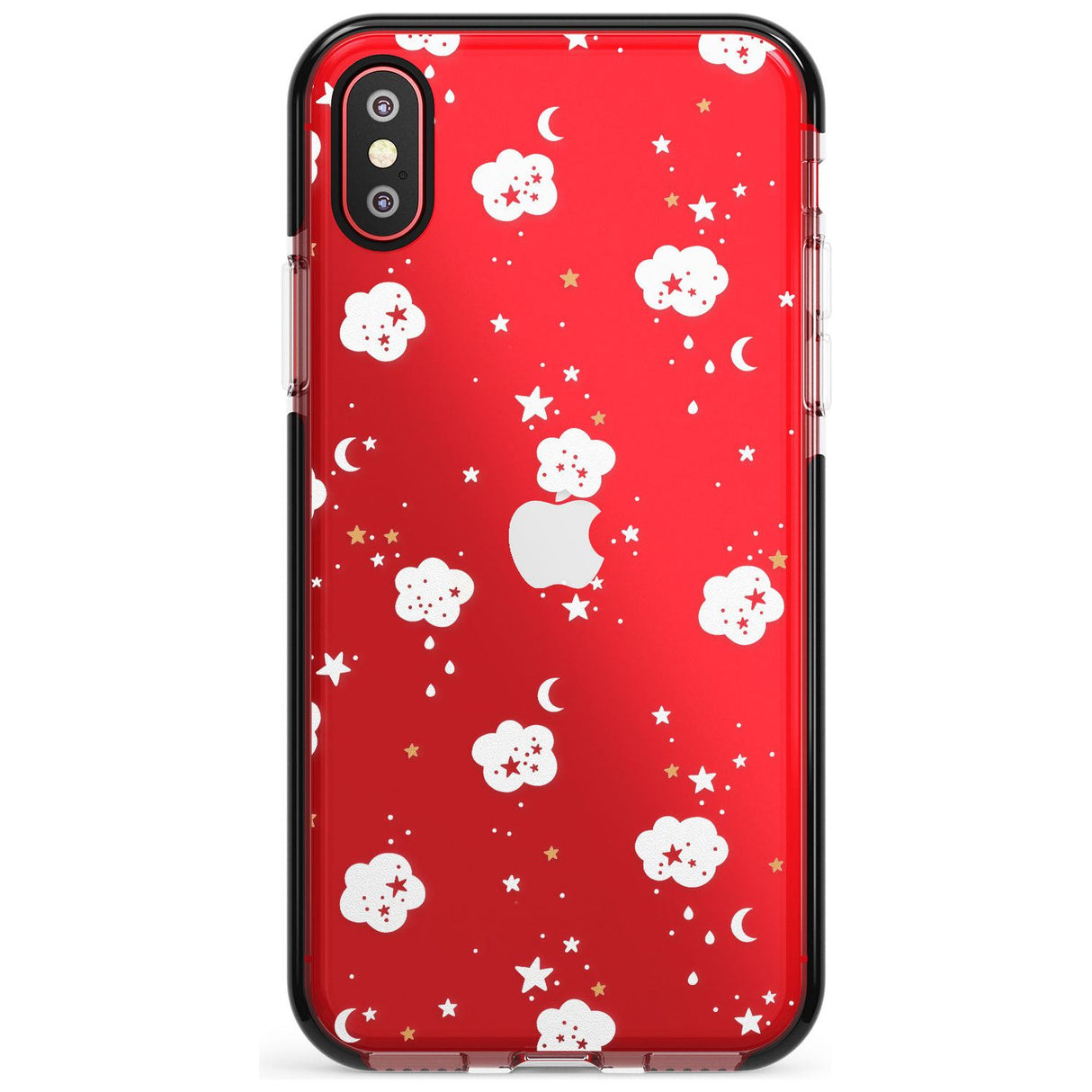 Stars & Clouds Pink Fade Impact Phone Case for iPhone X XS Max XR