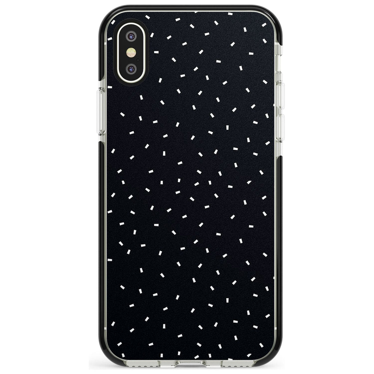 Confetti (Black) Phone Case iPhone X / iPhone XS / Black Impact Case,iPhone XR / Black Impact Case,iPhone XS MAX / Black Impact Case Blanc Space